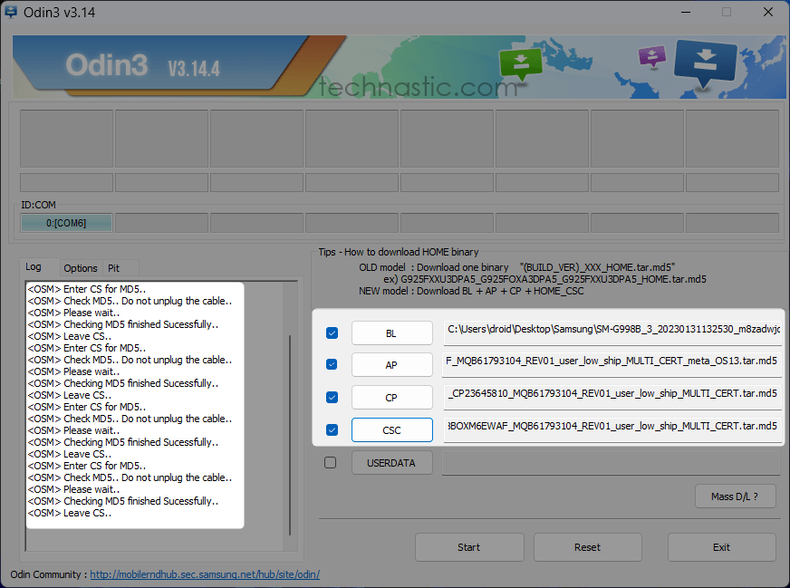 odin flash firmware