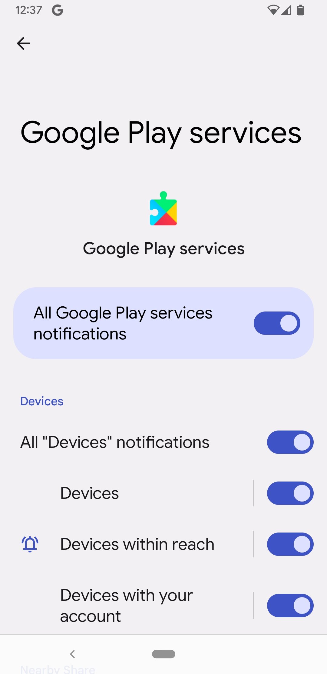 Google Play Services permissions